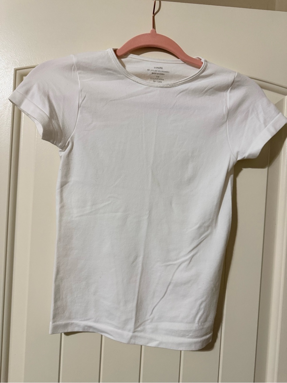 Zenana White Short-Sleeve Crew Tee NWOT